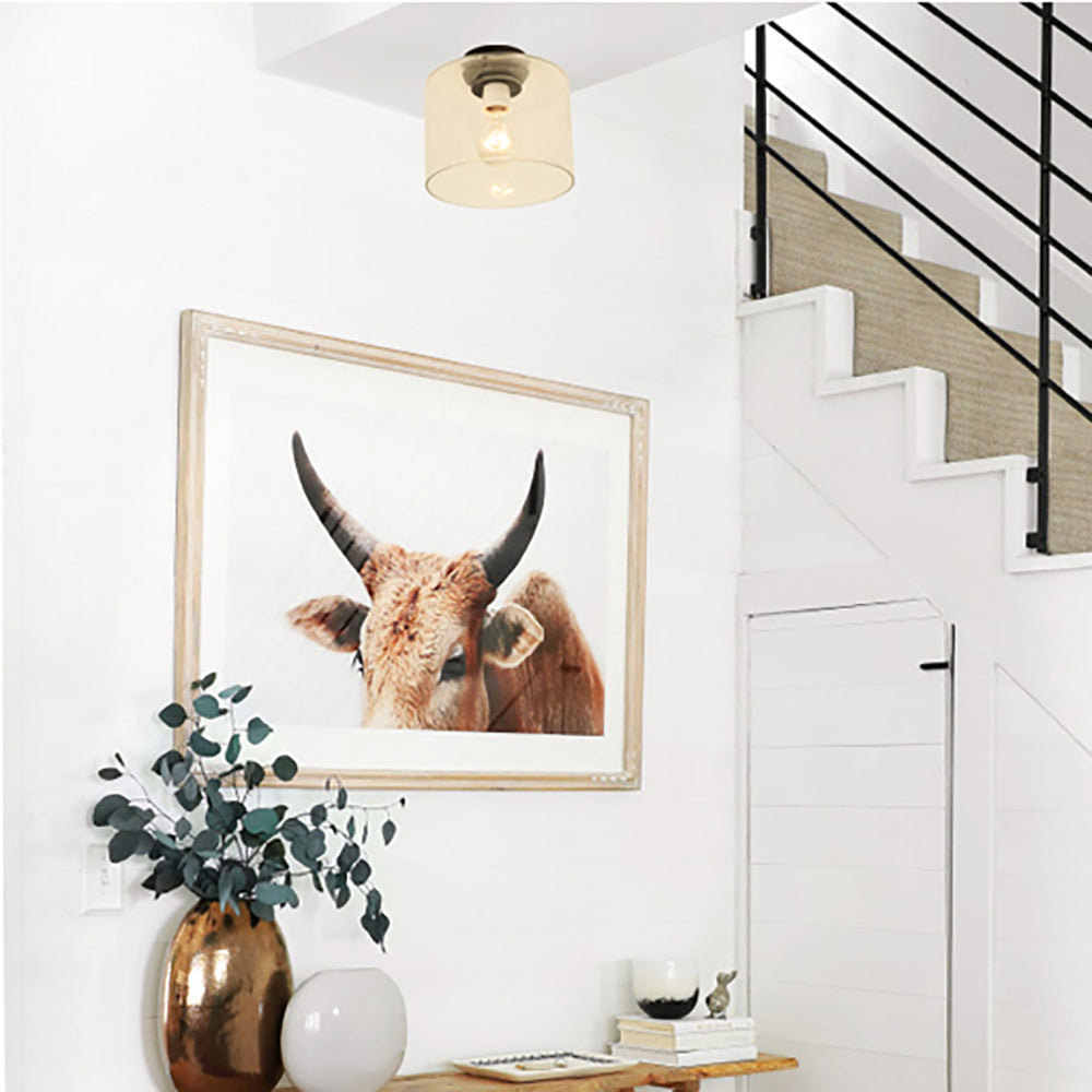 Buy DIY Batten Fix Lights Australia DIYBAT DIY Chrome Batten Fitting With Smoke Oblong Shape Glass - DIYBAT20