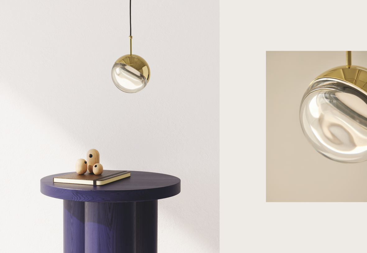 Dora LED Pendant Light 6.5W 3000K Shinny Gold - ARO.C1228