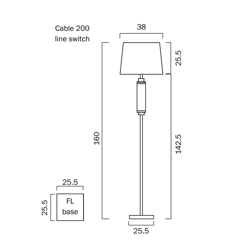 Buy Floor Lamps Australia Dorcel 1 Light Floor Lamp Nickel, Clear & White, Silver - DORCEL FL-NK+CL