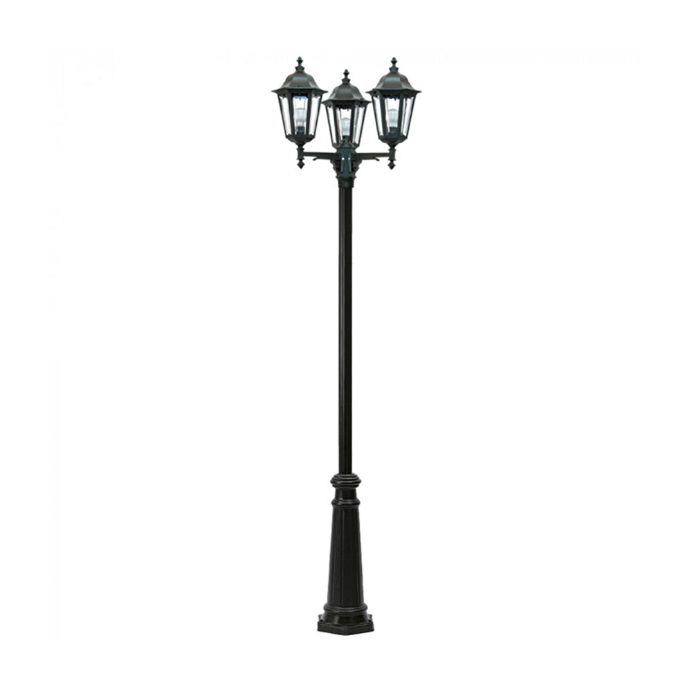 Post 3 Lights Black Resin - DU83023-BL