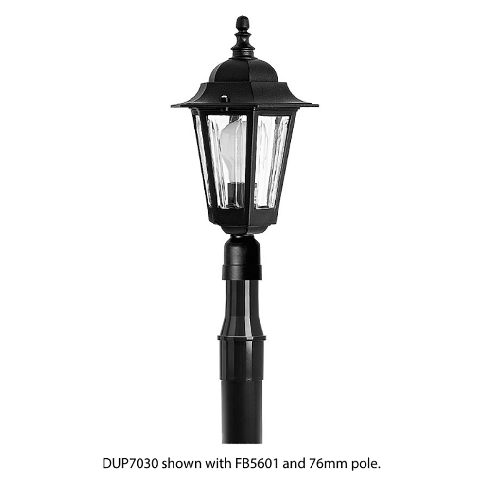 Buy Post Tops Australia Croydon Hexagon Post Top Black Resin - DUP7030-BL