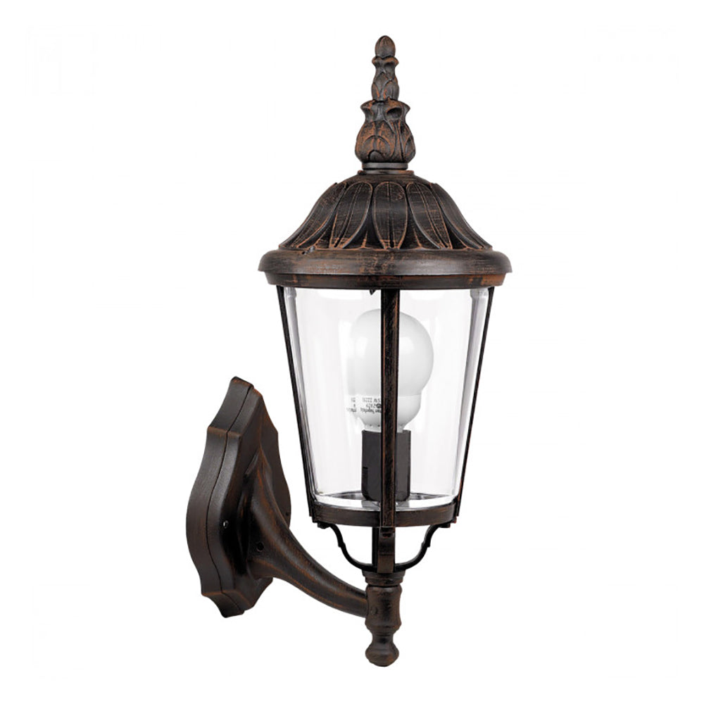 Buy Outdoor Wall Lanterns Australia Lucca Outdoor Wall Lantern UP Bracket Brown / Bronze Resin - DUW377-BR