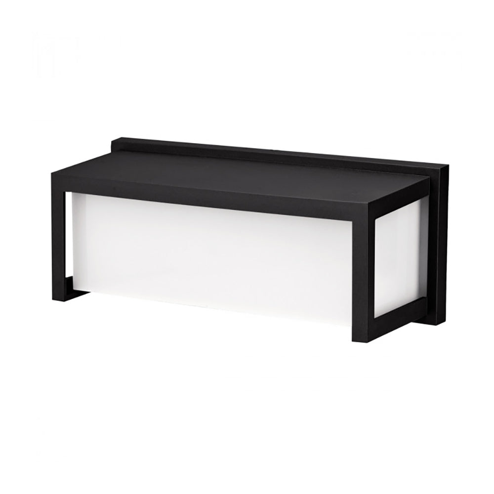 Buy Exterior Wall Lights Australia Duralite Horizontal Exterior Wall Light Black Resin 4000K - DUW8003-BL