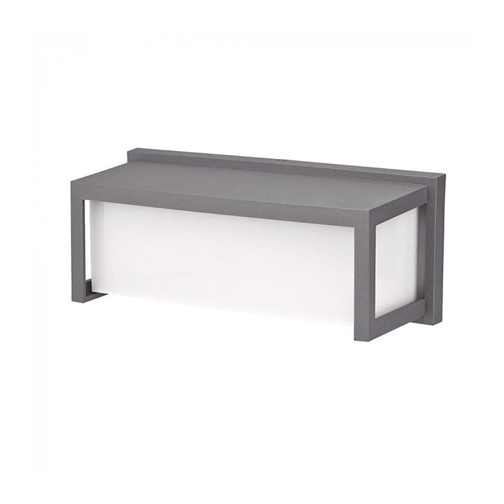 Buy Exterior Wall Lights Australia Duralite Horizontal Exterior Wall Light Silver Resin - DUW8273-SI
