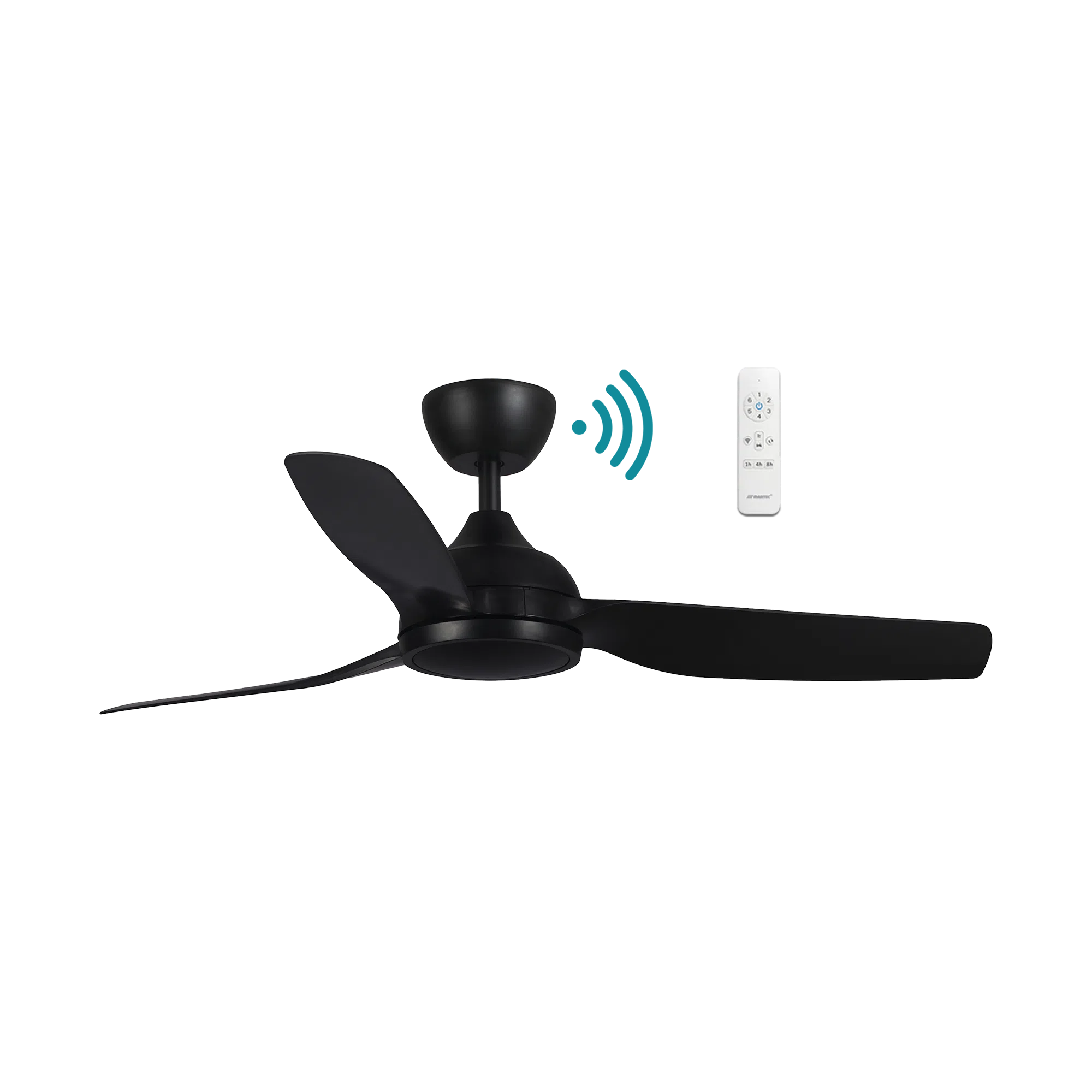 Daytona DC Ceiling Fan 52" 3 Blade Matt Black With WIFI Remote - MDDC133M