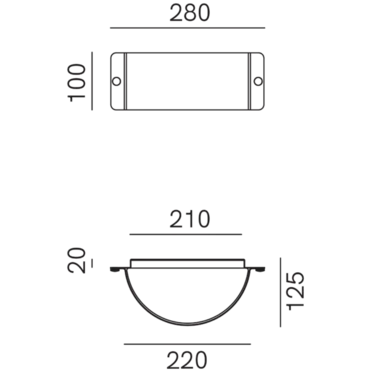Decori Outdoor 280mm Wall Light Antique Copper & Antique Iron - IL.252.01.RF
