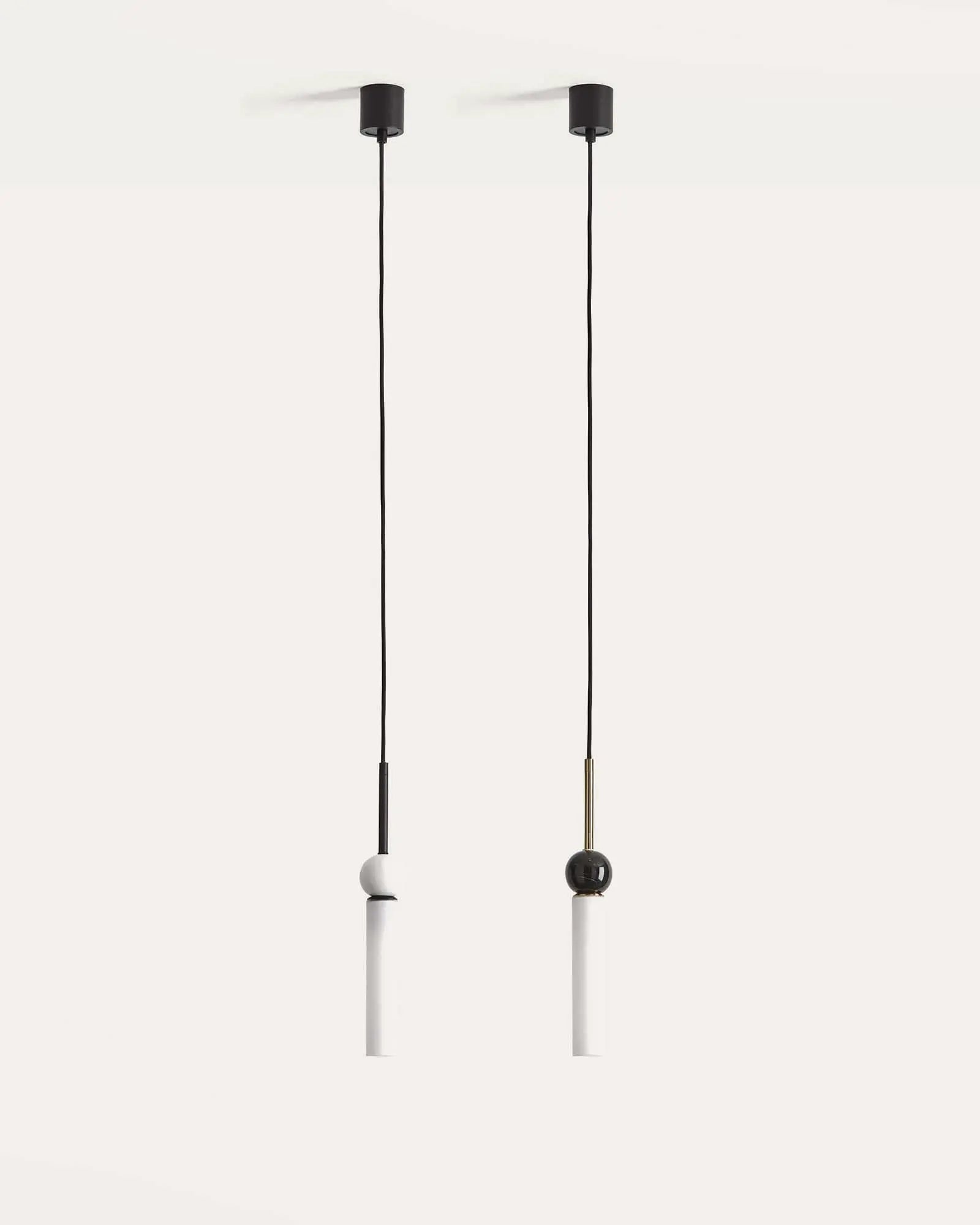 Delie Single Pendant Light 5W 3000k Black & White Marble - ARO.C1224/NEG