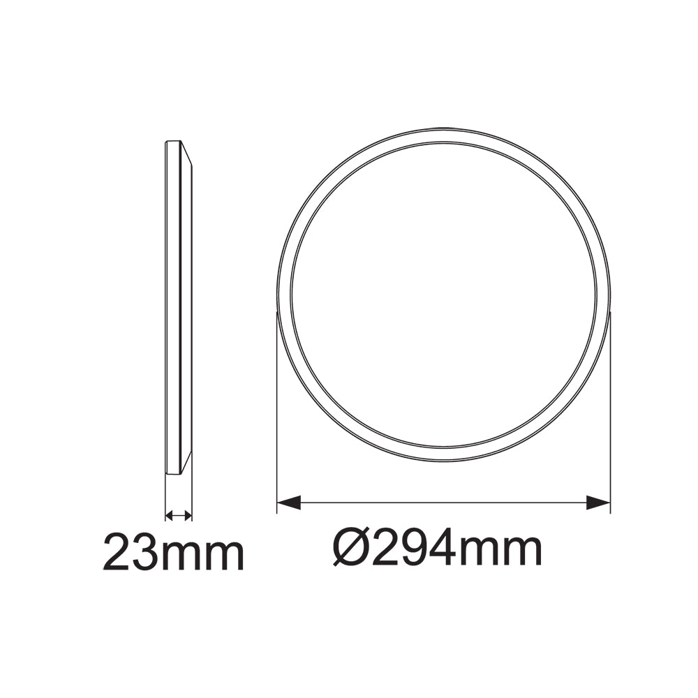 Buy LED Oyster Lights Australia Ultrathin Architectural LED Oyster 17W White TRI Colour - 181005