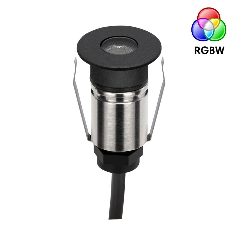 EMIT-25 LED Micro Round Inground Light 24V 1W RGBW Black - 10040