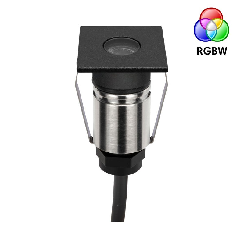 EMIT-25 LED Micro Square Inground Light 24V 1W RGBW Black - 10041