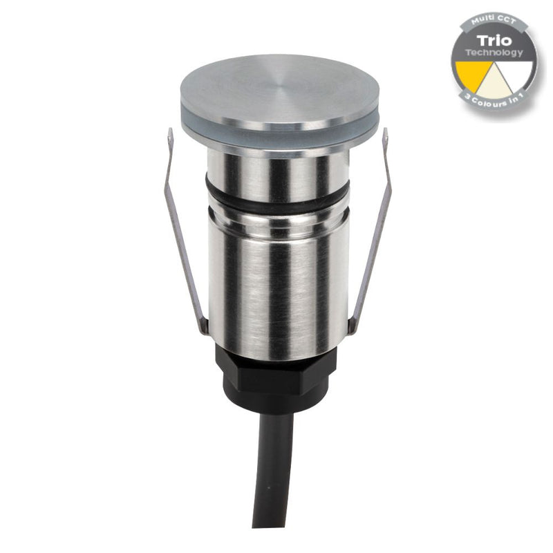 EMIT-25 LED Micro Halo Inground Light 12/24V 1W Tri Colour Stainless Steel - 10017