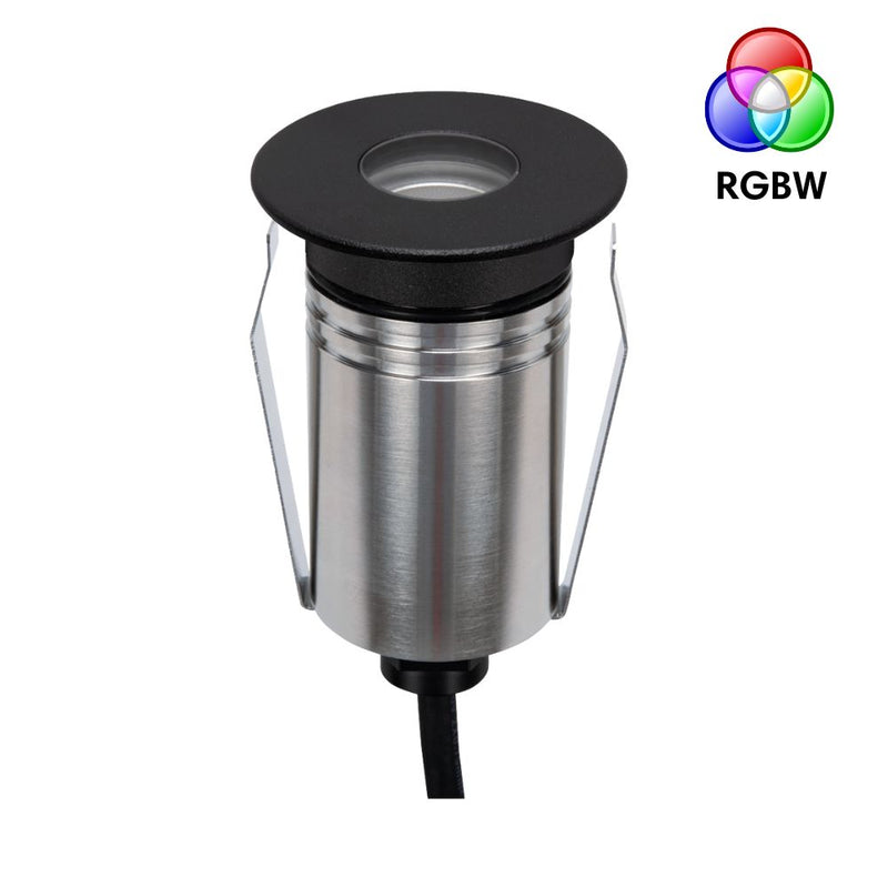 EMIT-55 LED Round Mini Inground Light 24V 2.5W RGBW Black - 10127