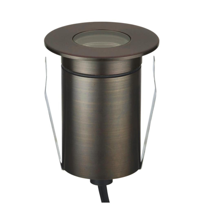 EMIT-85 LED Round Inground Light 12/24V 4W/6W Tri Colour Antique Brass - 10205