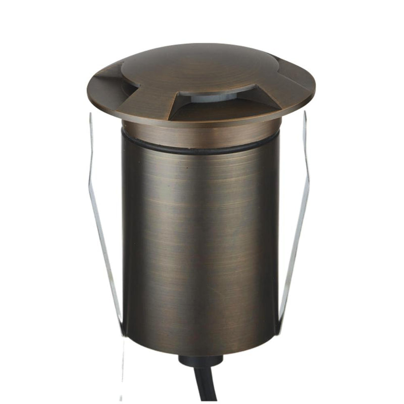 EMIT-85 LED 3-Way Inground Light 12/24V 4W/6W Tri Colour Antique Brass - 10210