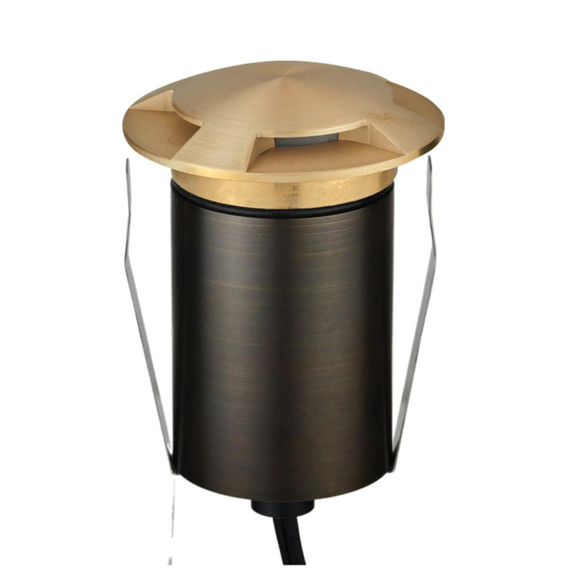 EMIT-85 LED 3-Way Inground Light 12/24V 4W/6W Tri Colour Brushed Brass - 10200