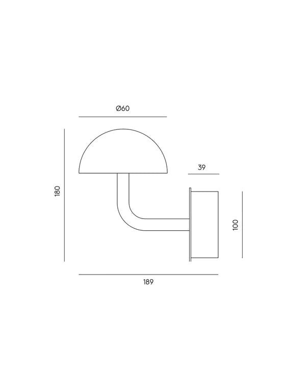 Dussa LED Wall Light 9W 2700k Matte Black & Travertine - ARO.A1307/NEG-TRA