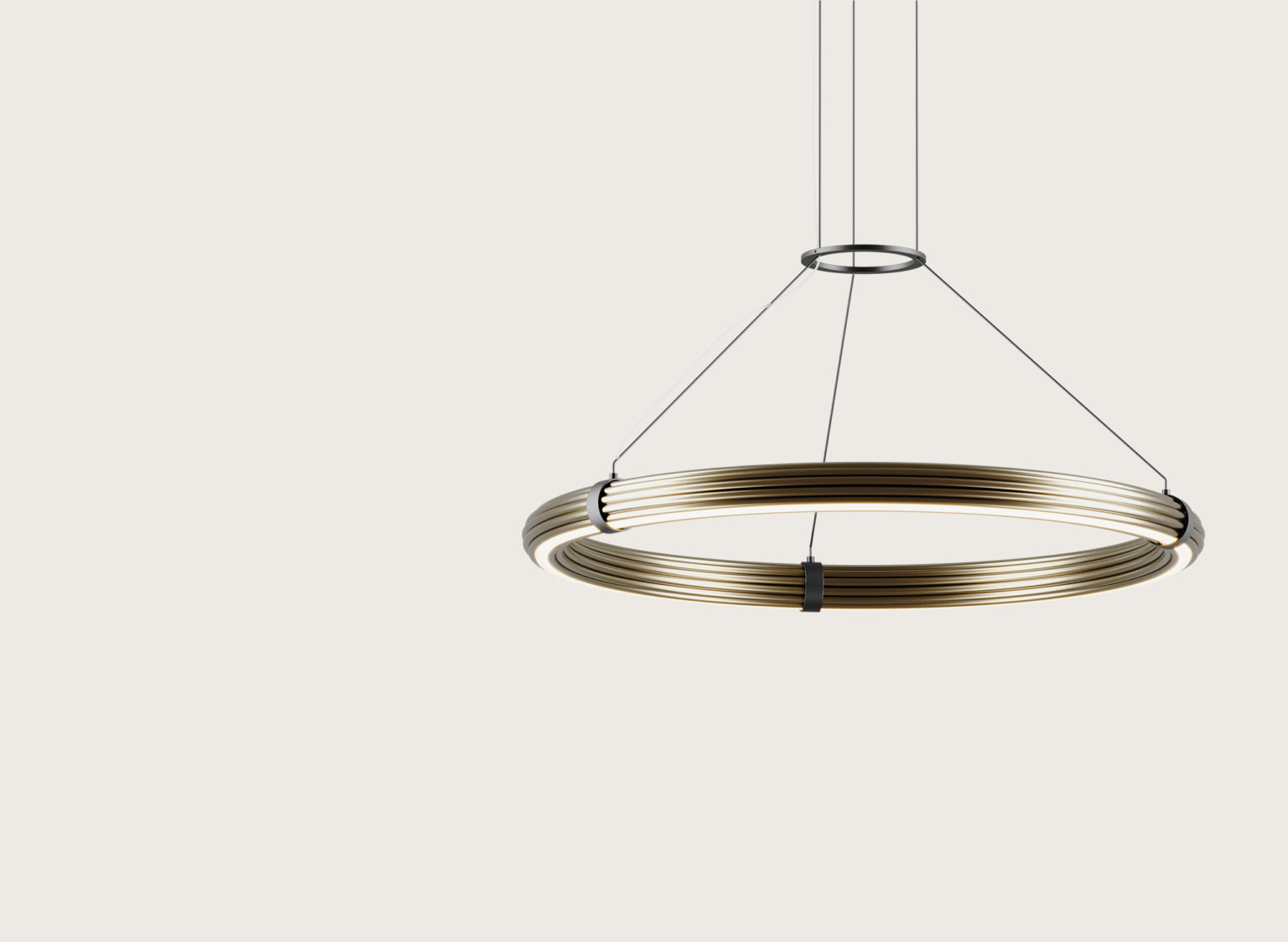 Elli LED Pendant 30W CCT Matte Black or Antique Gold