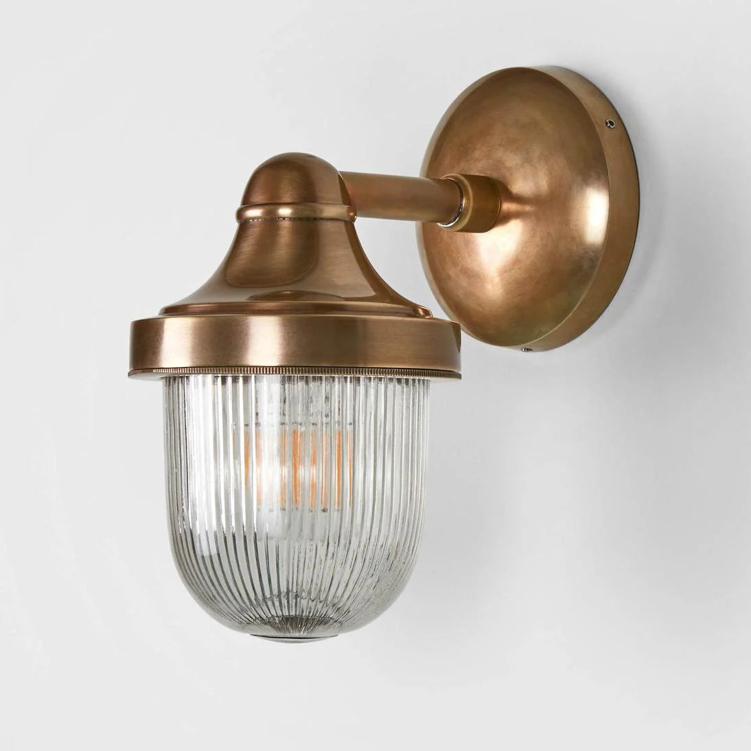 Jade Outdoor Wall Light Brass & Clear - ELPIM31070AB