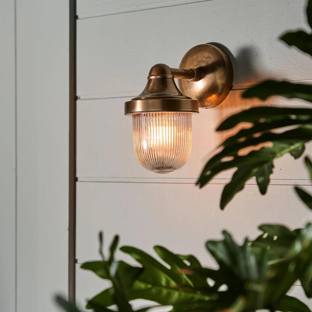 Jade Outdoor Wall Light Brass & Clear - ELPIM31070AB