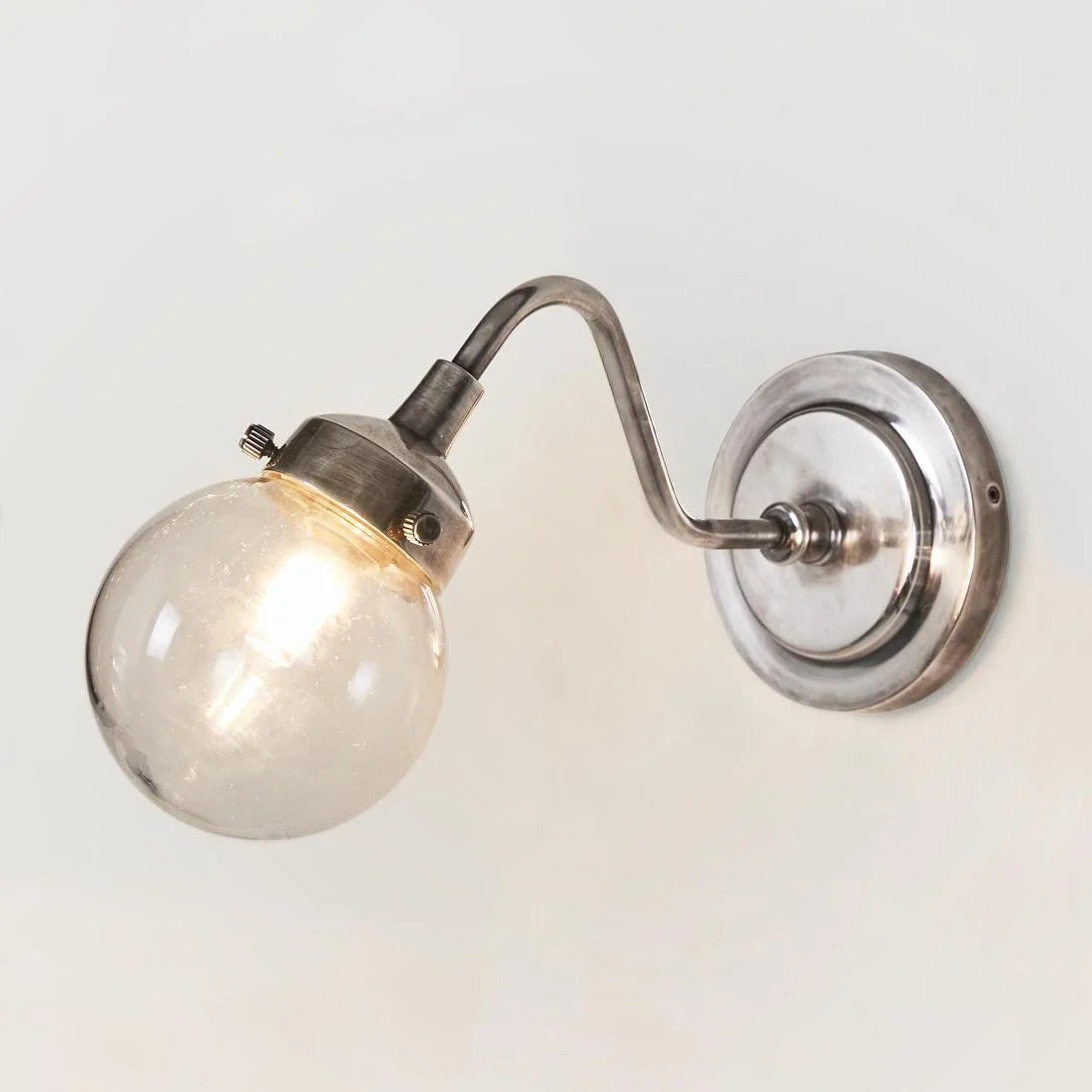 Beacon Outdoor Wall Light Clear & Antique Silver - ELPIM31197AS