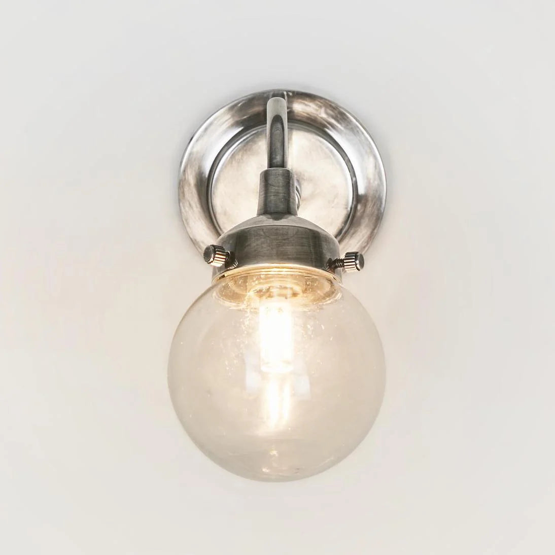 Beacon Outdoor Wall Light Clear & Antique Silver - ELPIM31197AS