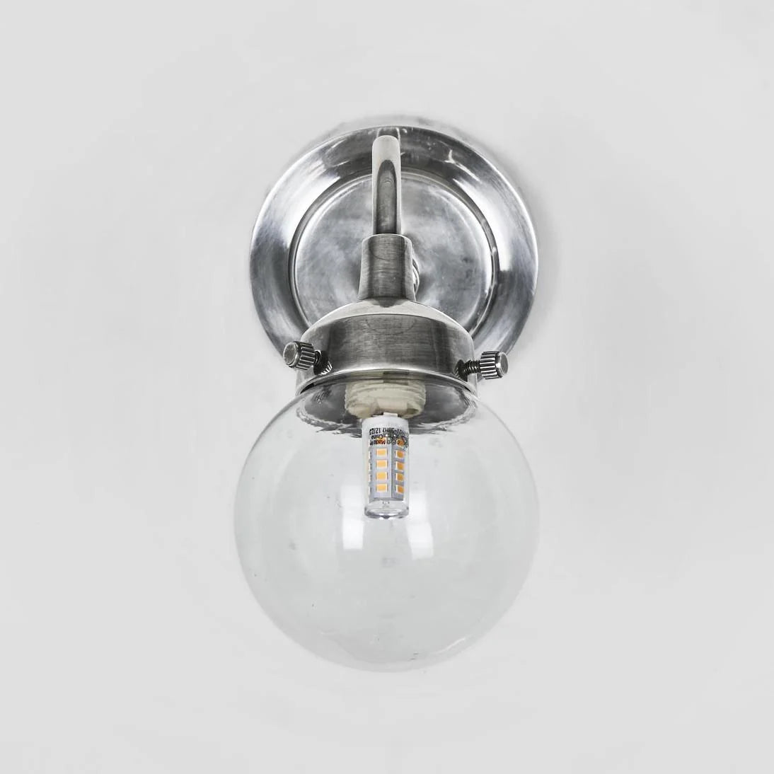 Beacon Outdoor Wall Light Clear & Antique Silver - ELPIM31197AS