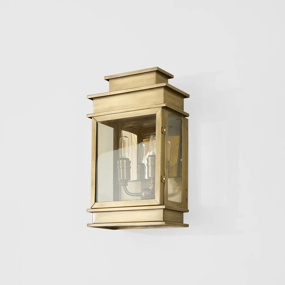 Regent Wall Light Clear & Antique Brass - ELPIM32229AB
