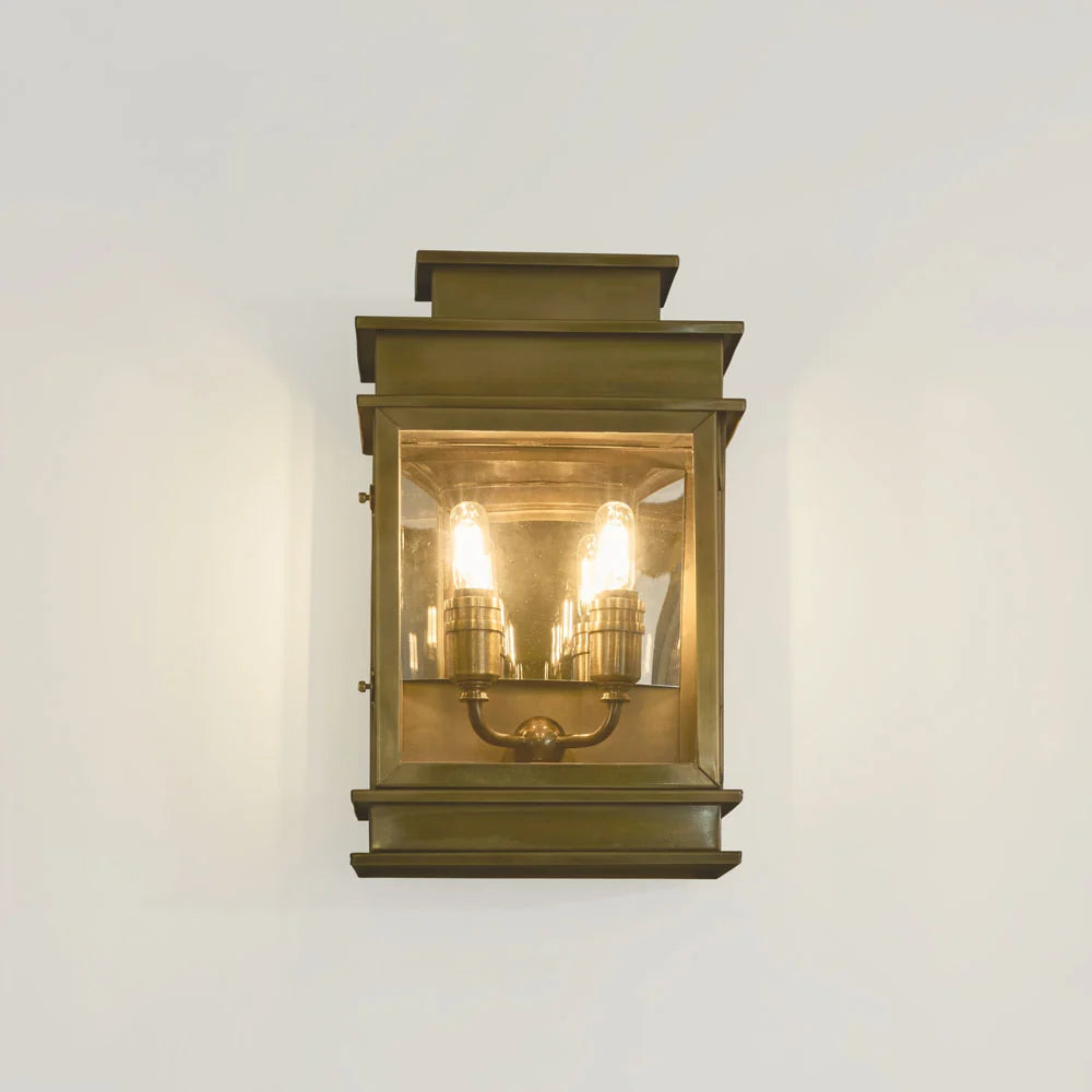 Regent Wall Light Clear & Antique Brass - ELPIM32229AB