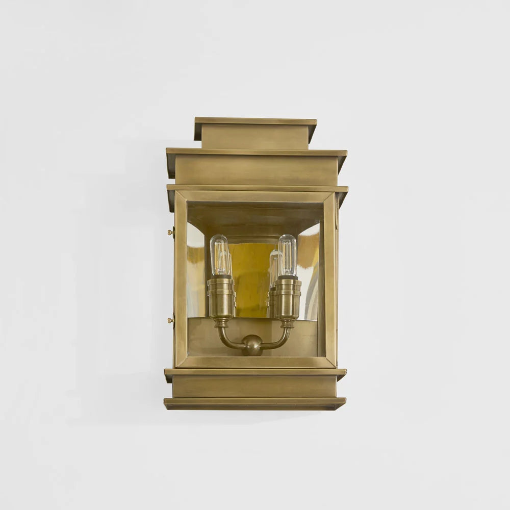 Regent Wall Light Clear & Antique Brass - ELPIM32229AB