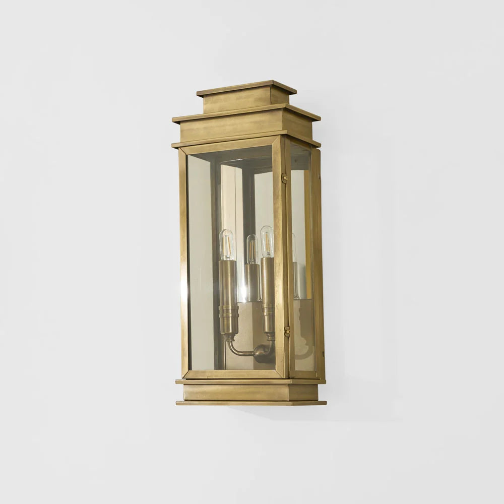 Regent Outdoor Wall Light Antique Brass - ELPIM32230AB