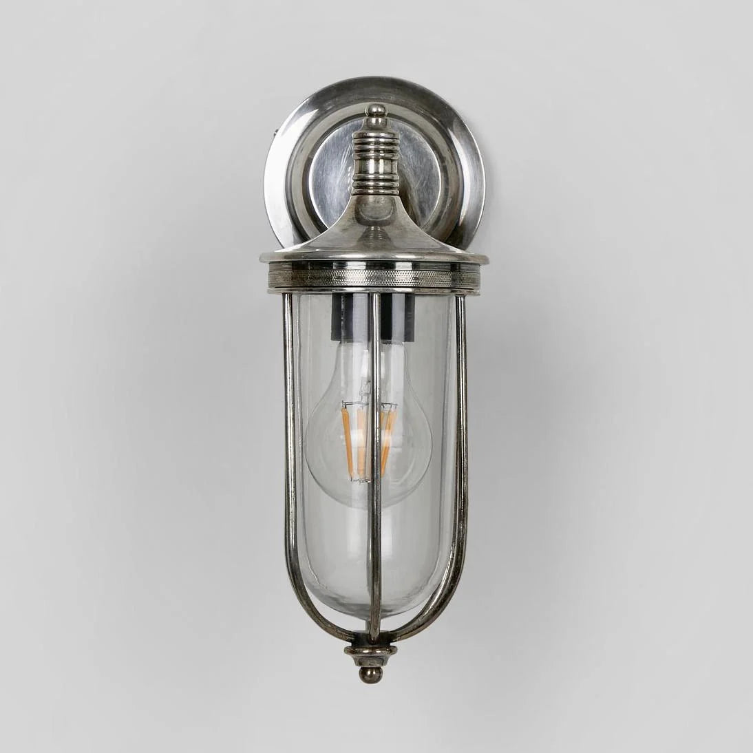 Noosa Outdoor Wall Light Antique Silver - ELPIM59837AS