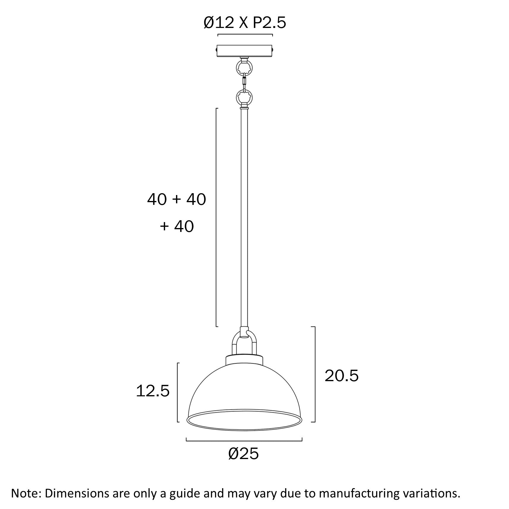 Emerson Small Pendant Light Chrome - EMERSON PE25-CH