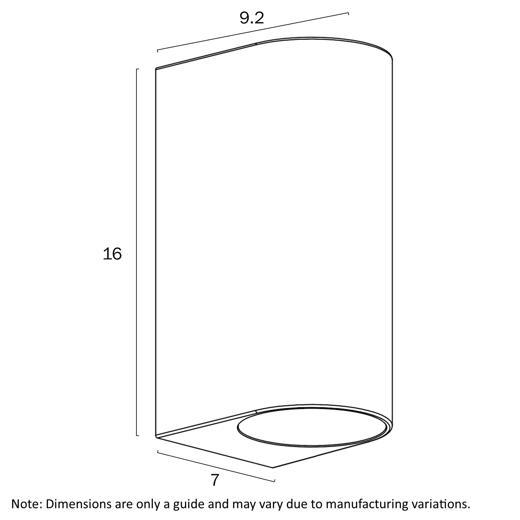 EOS2 Polycarbonate Up & Down Exterior Wall Light White - EOS2 EX2-WH