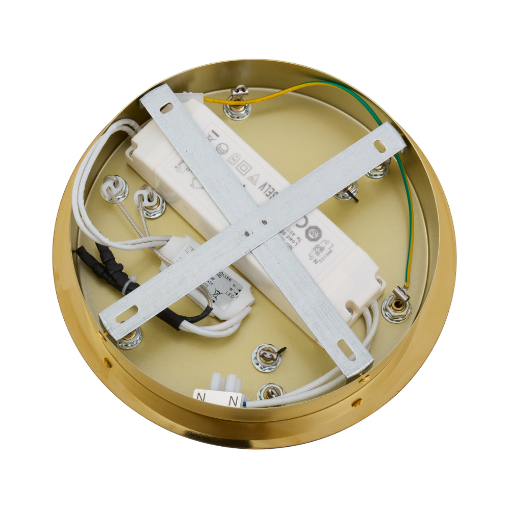 Erika LED 600mm Ceiling Crystal Pendent 45W Tri Colour Gold & Crystal - ERIKA CTC60-GD