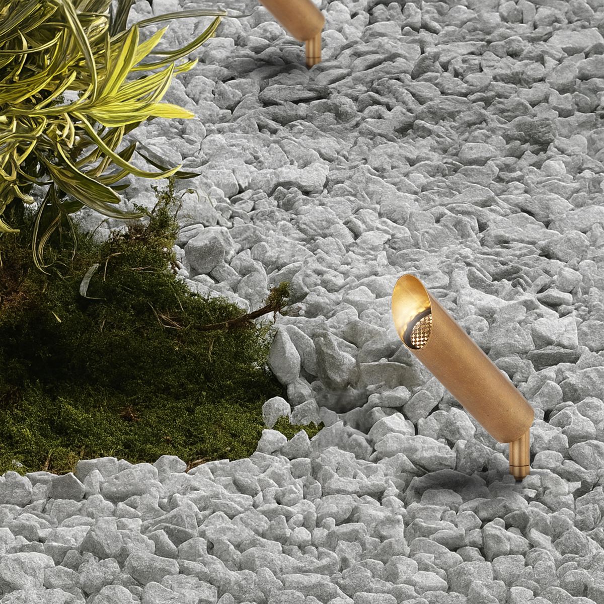 Eslen LED Spike Light 24V 3W 3000K Natural Brass - ESLEN SP3-BRS324