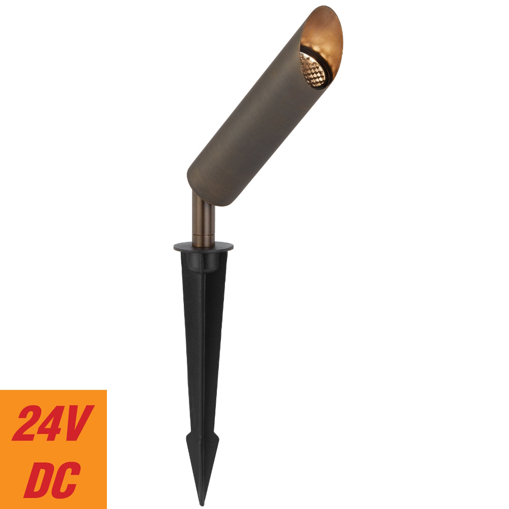 Eslen LED Spike Light 24V 3W 3000K Antique Brass - ESLEN SP3-AB324