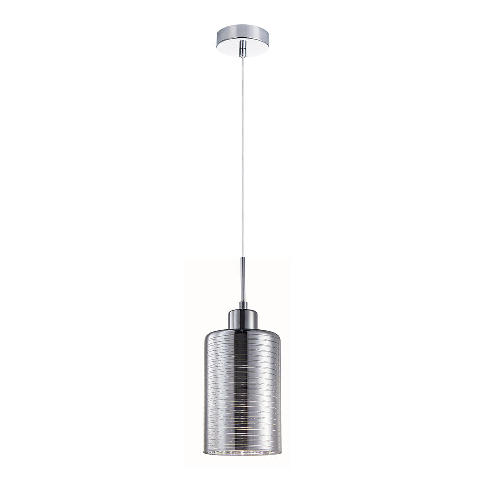Buy Pendant Lights Australia Interior Iron & Chrome Glass 1 Light Pendant - ESPEJO1