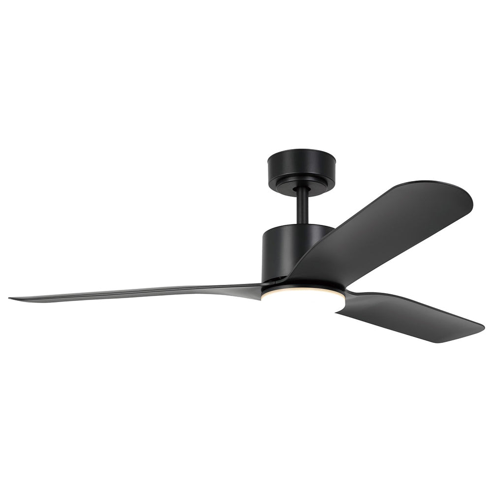 Buy DC Ceiling Fans With Light Australia ILUKA DC Ceiling Fan 60" Matt Black With LED - 20538102