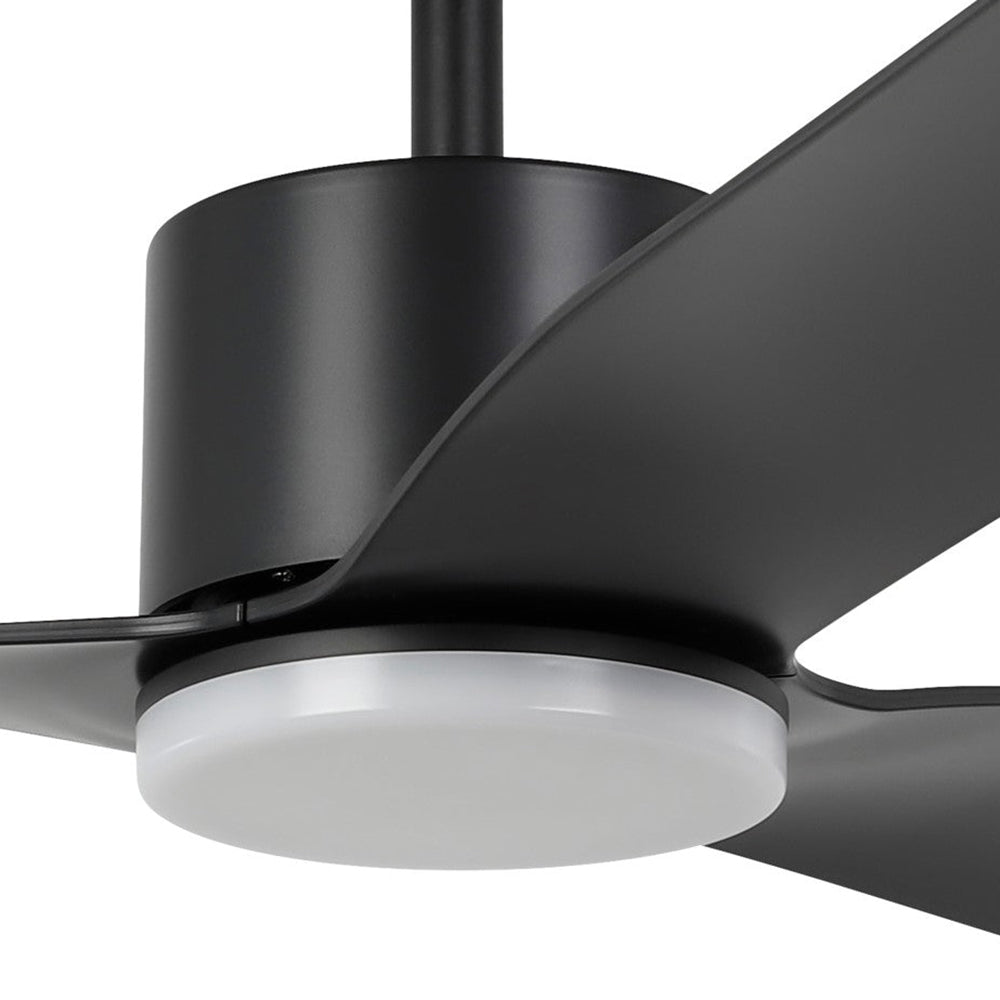 Buy DC Ceiling Fans With Light Australia ILUKA DC Ceiling Fan 60" Matt Black With LED - 20538102