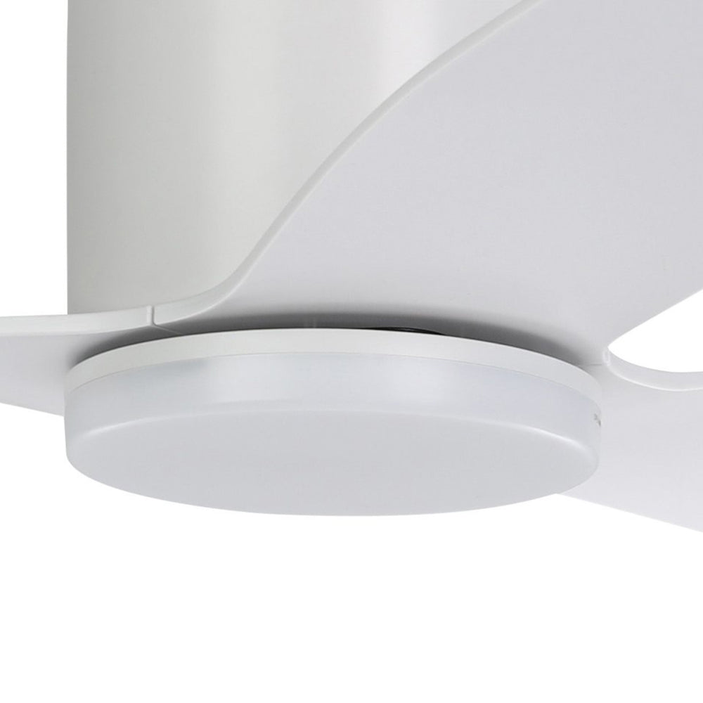 Buy DC Ceiling Fans With Light Australia ILUKA Hugger DC Ceiling Fan 52" Matt White With LED - 20538301