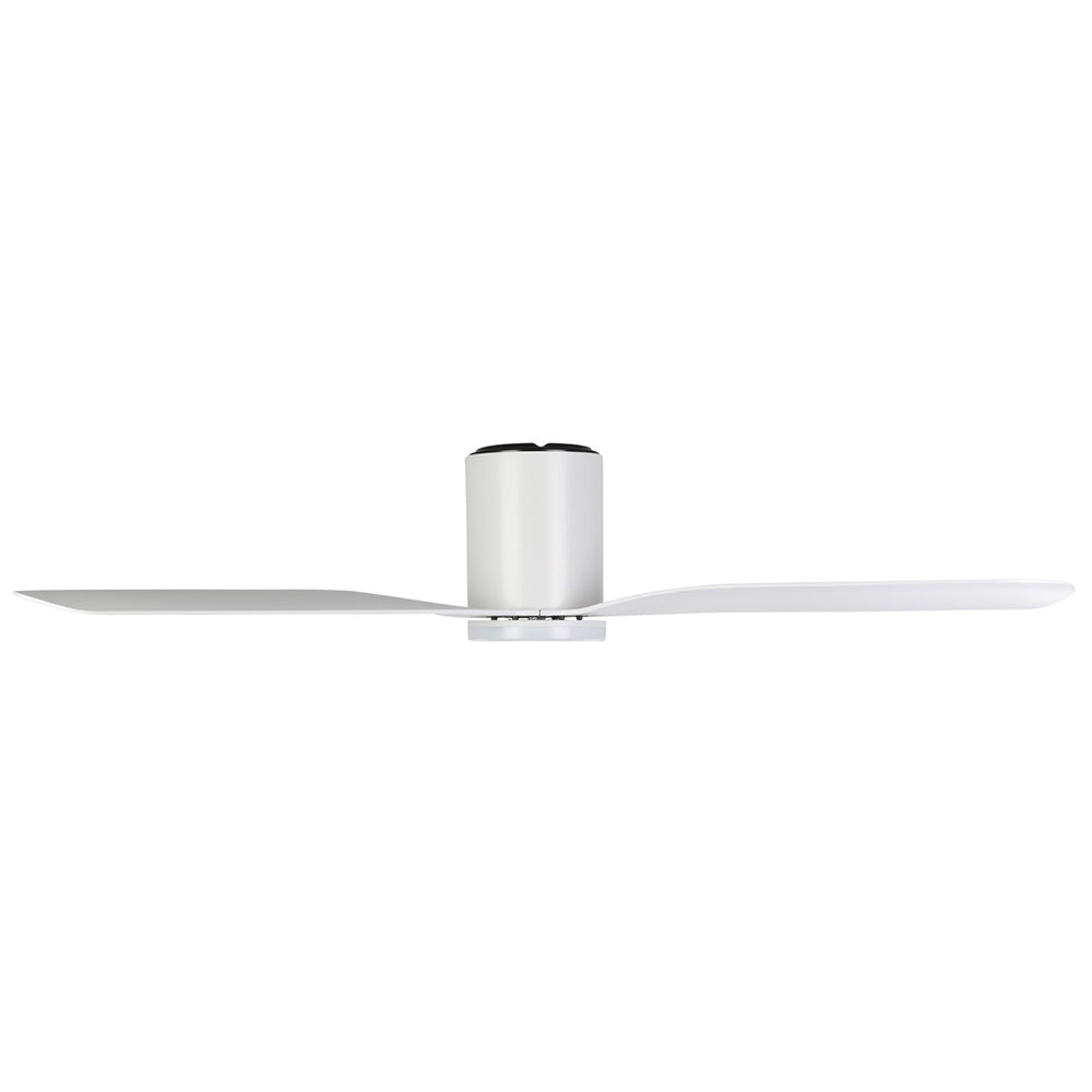 Buy DC Ceiling Fans With Light Australia ILUKA Hugger DC Ceiling Fan 52" Matt White With LED - 20538301