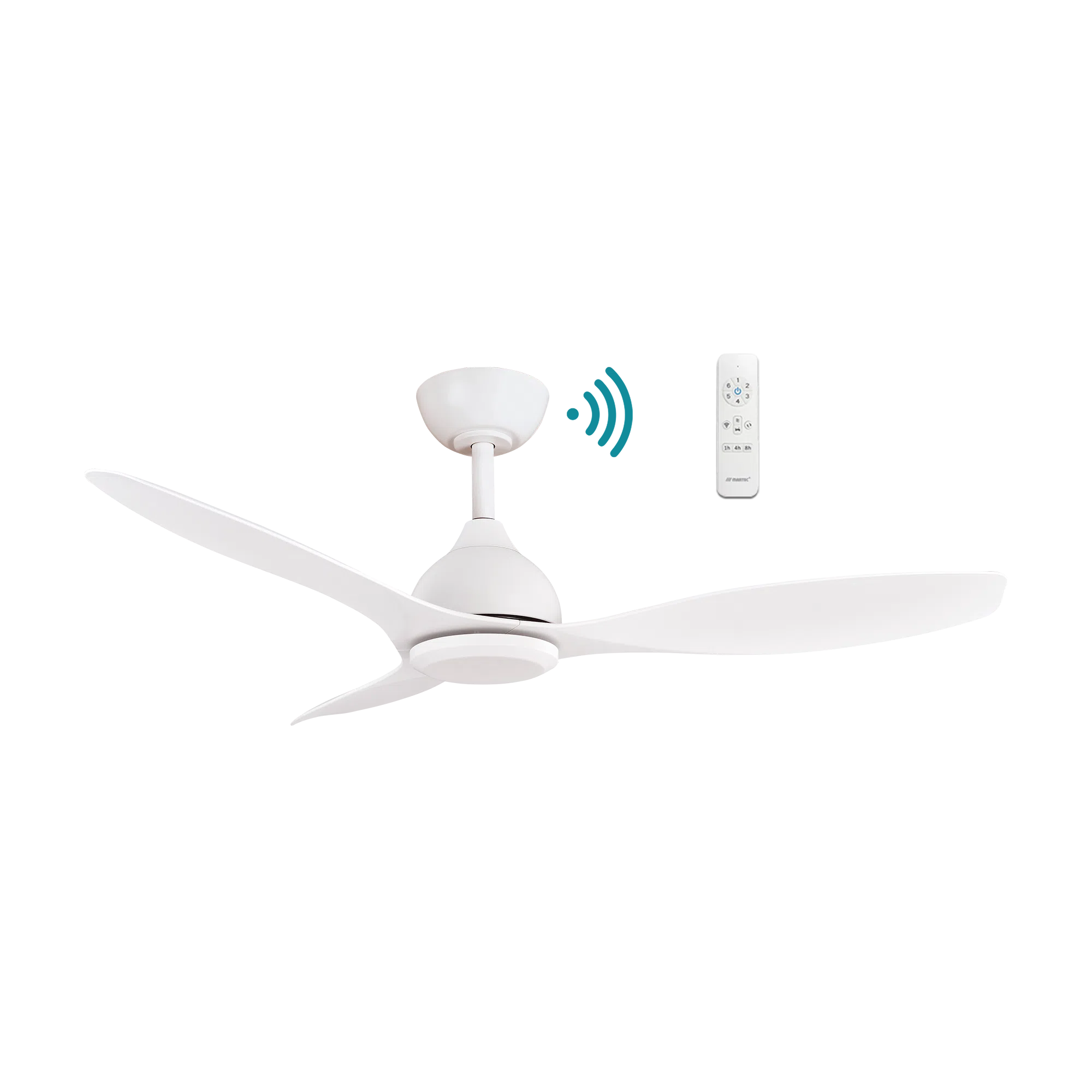 Elite DC Ceiling Fan 48" 3 Blade Matt White With WIFI Remote - MEDC123W