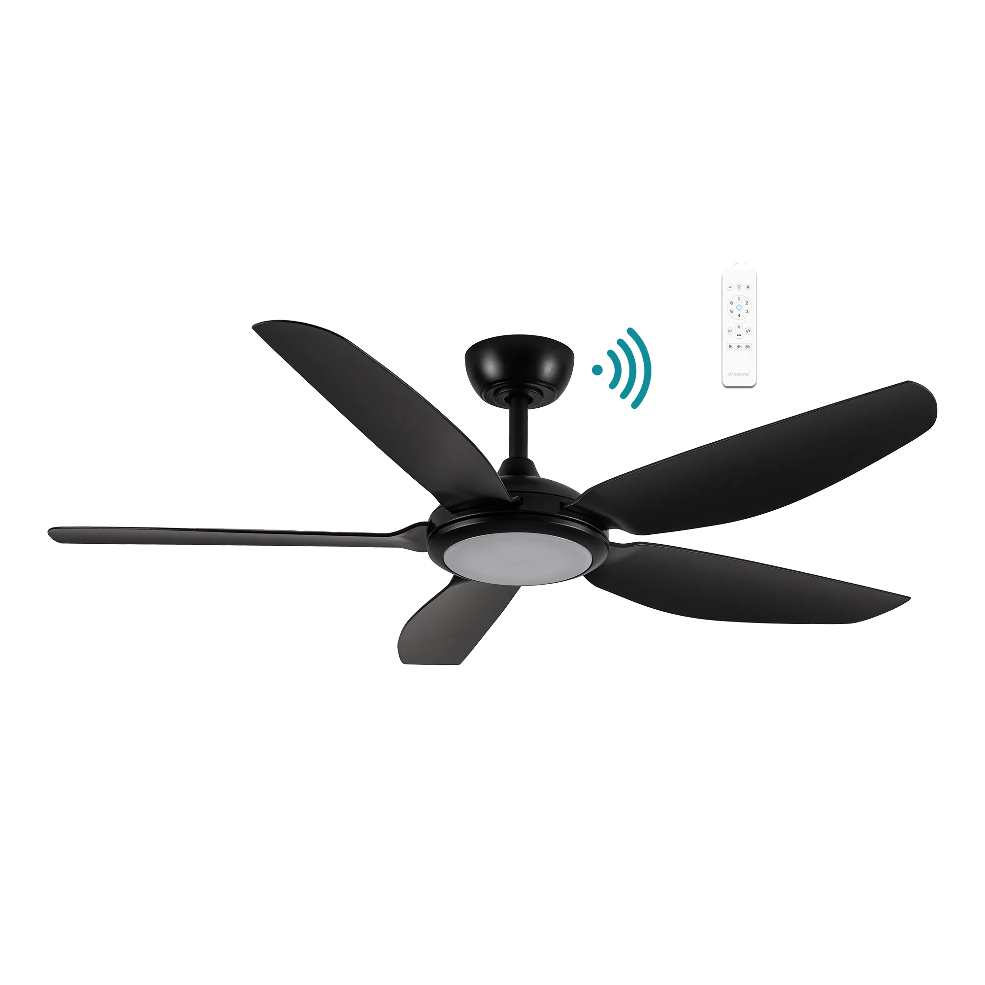 Esprit DC Ceiling Fan With LED Light 52" 5 Blade Matt Black With WIFI Remote - MDCE1353M