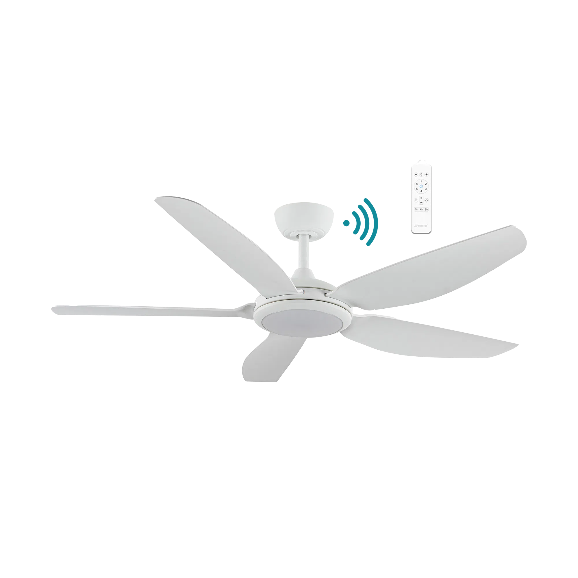 Esprit DC Ceiling Fan With LED Light 52" 5 Blade Matt White With WIFI Remote - MDCE1353W