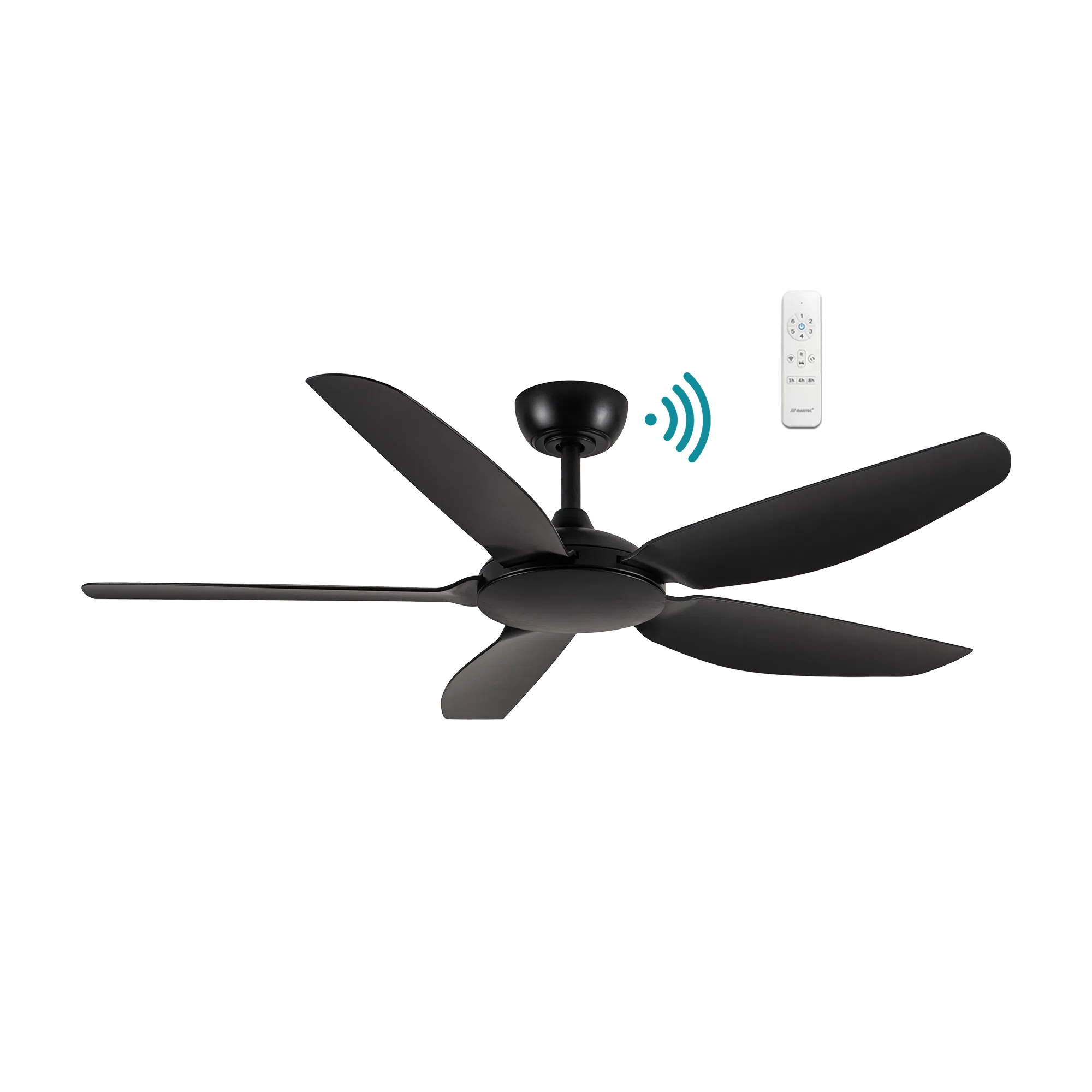 Esprit DC Ceiling Fan 52" 5 Blade Matt Black With WIFI Remote - MDCE135M