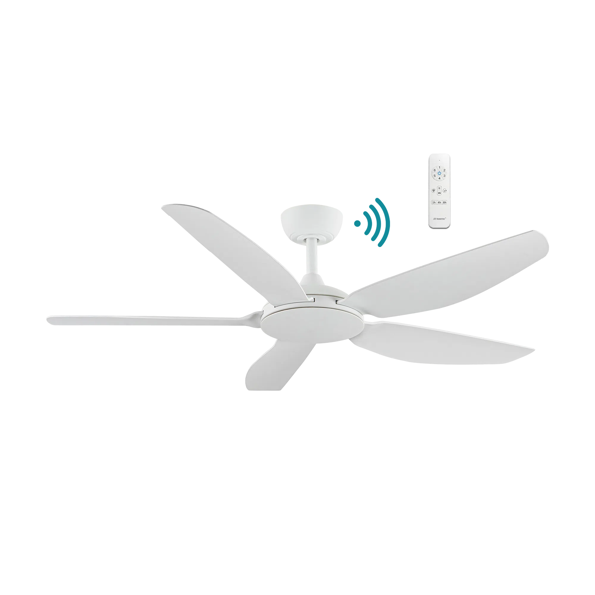 Esprit DC Ceiling Fan 52" 5 Blade Matt White With WIFI Remote - MDCE135W