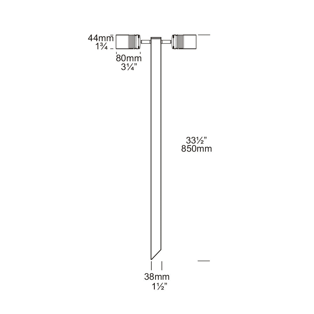 Euro Twin Pole Spotlight Copper - ETPL/COP
