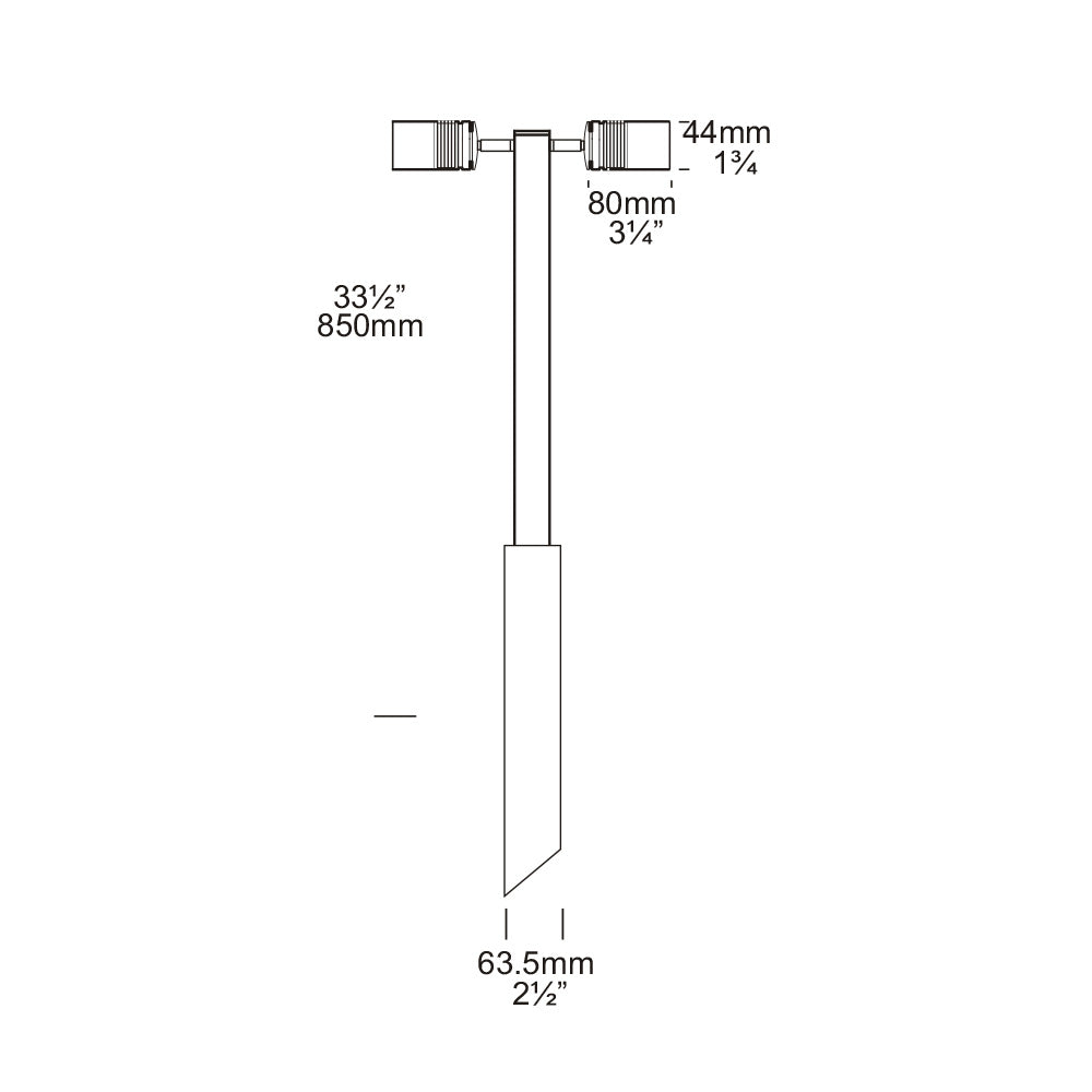 Euro Twin Pole Spotlight Retro Copper - ETPL/R/COP