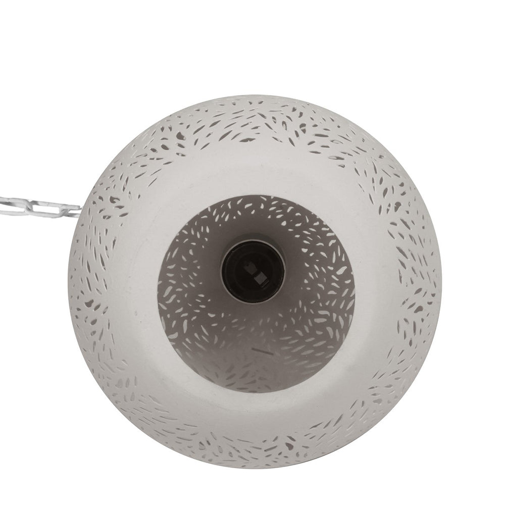 Buy Pendant Lights Australia Europa Small 1 Light Perforated Teardrop Pendant White - ZAF11099SM
