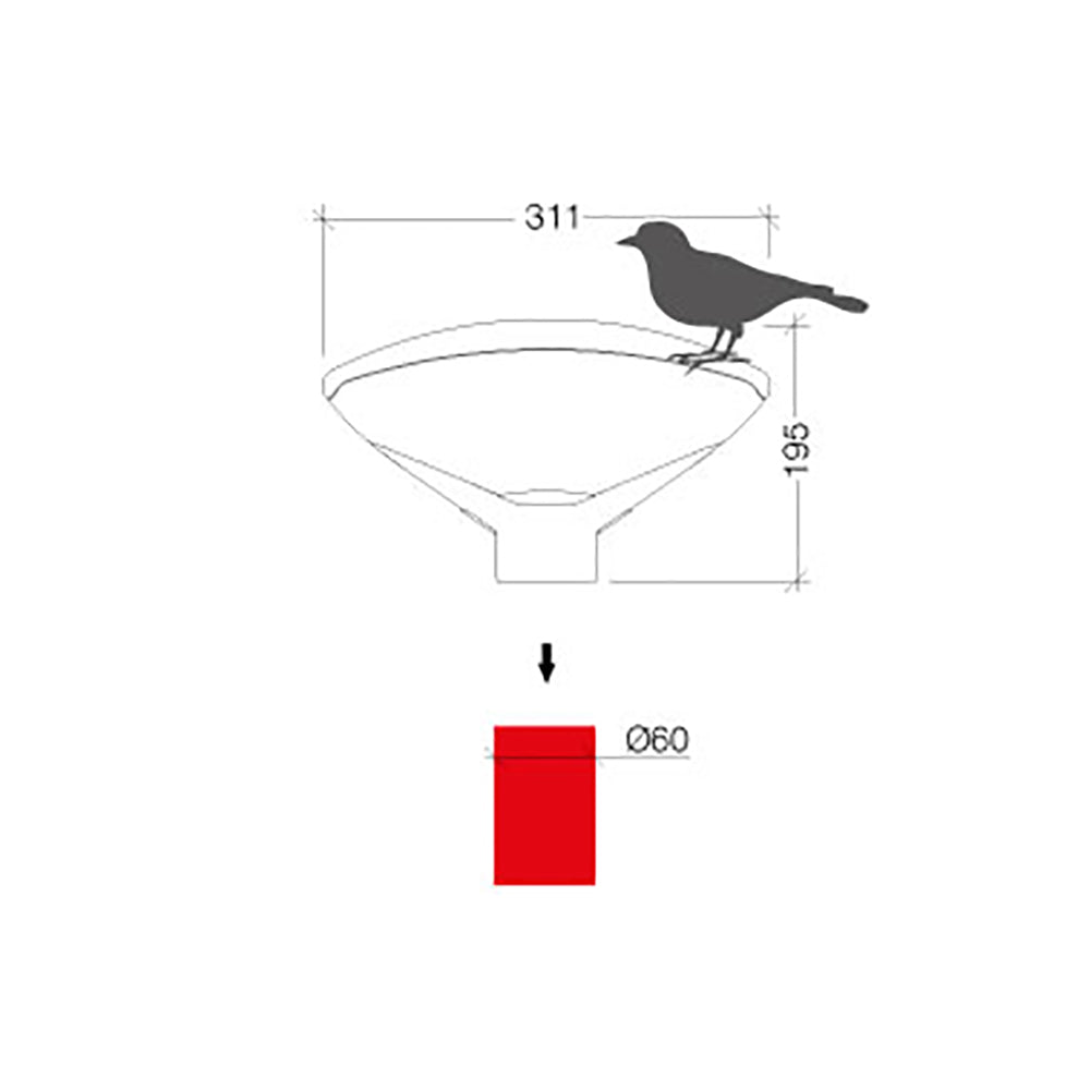 Buy Post Tops Australia Arco Post Top Charcoal Acrylic - F1016